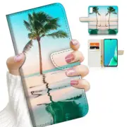 ( For Vivo Y11s ) Flip Case Cover AJ23164 Palm Tree Beach