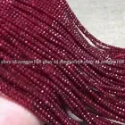 2x4mm Faceted Brazil Red Jade Rondelle Gemstone Loose Beads 15 Inches AAA+