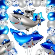 26 Pcs Shark Balloons for Party Shark Birthday Balloon Arch Ocean Theme Party De