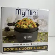 Nostalgia MyMini Noodle Cooker Electric 5” Skillet Rice Cooker Black M-07
