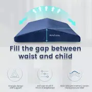 Lumbar Support Pillow Memory Foam Lengthen Back Sleeping Pain Relief Waist-·⌒