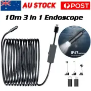 10m/8mm Waterproof HD Endoscope USB 8 Led Borescope Inspection Snake Camera US