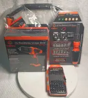 12V Cordless Li-Ion 3/8 Drill, 67piece Bit Set,Screwdriver Set,Tool Carrying Bag