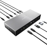 Kensington SD5000T5 EQ Thunderbolt 5 Docking Station, Triple Monitor 8K/4K, for Windows & Macbooks, 140W Power, 3 x Thunderbolt 5 Ports, Ethernet & USB-A 3.2 Gen2 Ports (K35201EU)