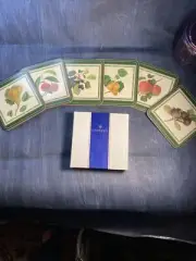 PIMPERNEL Premium Collection Hooker Fruit 6 Pack Coasters Made in England