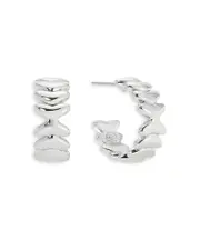 Ettika Metal Moderna Small Half Hoop Earrings