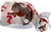 [YTYVAGT] 2-Pc,Gourd-Shaped Working Cap,Fisherman Hat with Buttons and Cotton Sweatband,Cute Animal and Snow Pattern
