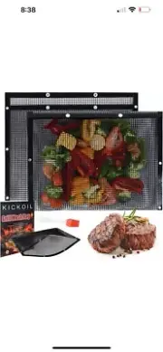BBQ Mesh Grilling Bags Set 2 Grill Accessories BBQ Tools Reusable Non-Stick Gril