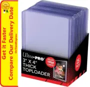 ULTRA PRO Toploader 3 x 4 Thick 100pt Clear 25ct For Thick Cards