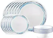 Corelle Ocean Blues Dinnerware Set, 18 piece, 6 x 26cm Dinner Plate, 6 x 17cm...