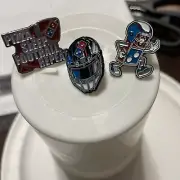 DOMINO'S PIZZA3 PIN’S SET, "FOOTBALL COOL ISN'T IT " REDUCED FOR SHORT TIME!