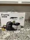 Fretta Juicer Cold Press Juicer Extra Wide 3" Juicer BPA Free Powerful 200w Blk