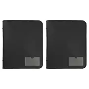 2x Marbig 2 D-Ring A4 Zipper Binder 25mm w/ Tech Case File Document Holder Black