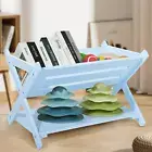 Book Caddy with Shelf, Kids Bookcase Storage with Shelf, Kids Book Storage Organ