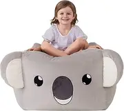 Aubliss Stuffed Animal Storage Bean Bag Chairs for Kids, Velvet Extra Soft Beanbag Chair Cover, X-Large Stuffable Zipper Bean Bag for Organizing Plush Toys Boys Girls, Koala