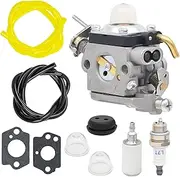 581734301 Carburetor for Husq 122LD 122C 122LDX 122LK Trimmer Edger Carb Replaces 574386701 581734301 Carb with Fuel Filter Gaskets Kit