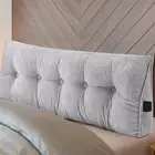 Triangular Headboard Wedge Pillow Fleece Backrest Bedside Cushion Pillow Quee...