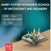 MOULD KING 22004 Harry Potter Hogwarts School of Witchcraft and Wizardry with 6778 Pieces