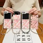 For Samsung Galaxy Z Flip6 Flip5 Flip4 Shockproof Chain Lanyard Phone Case Cover