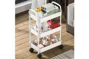 Vibe Geeks Versatile Rolling Storage Cart with Multiple Shelves and Wheels