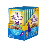 Wellness Appetizing Entrees Flaked Tuna & Tilapia in Broth Wet Cat Food Pouch 40gx8
