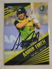 AARON FINCH CRICKET SIGNED IN PERSON Tap n play BBL CARD "BUY GENUINE"