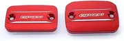 Motorcycle Brake Fluid Tank Cover For GILERA GP800 GP 800 2007-2009 Motorcycle Front Brake Clutch Cylinder Fluid Reservoir Cover Cap(Red,With LOGO)