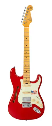 SX Rosso Corsa red Gloss Semi-hollow, Vintage style electric guitar. Rosso Corsa red.