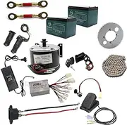 [YC Yier] MY1020 500W 24V Electric Motor Controller Battery 25H Chain Sprocket DIY Kit for Go Kart Scooter E Bike Tricycle Motorized Bicycle ATV Quad Razor Dirt Bike Drift Trike Kit