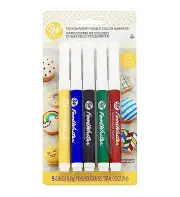 Wilton Food Writer 5 EDIBLE COLOR MARKERS / PENS Fine Tip DECORATION Safe to Eat