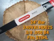 24" Oregon Stihl MS462 500 500i Chainsaw Bar 240VXLHD025 3/8 050 Versacut