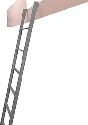 Bunk Bed Ladder Only, 59/63/ 65 "/ 67 Inch Tall Climbing Ladder for Adults Little Ones, Rv Camper Trailer Loft Bunk Step Ladder with Replacement Hooks,Silver-1.7m/67 inch
