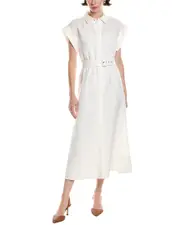 Anne Klein Linen-Blend Shirtdress
