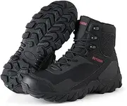[GEXECEUSS] Military Boots for Men Side Zipper Lightweight Combat Outdoor Rubber Outsole Boots Hiking Motorcycle Combat Boots Desert Boots