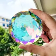 75mm Round Prism Faceted Light Catcher Rainbow Glass Chandelier Crystal Pendant