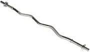 Curl Bar Barbell Heavy Duty EZ with Spinlock Collars - Solid Steel Forearm Bicep Strength Workout Professional Gym Grade
