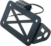 Universal Motorbike Side Mount LED With Rear Lamp License Plate Registration Holder Bracket