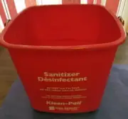 (ONE) CLEANING SANI BUCKET SAN JAMAR RED KLEEN-PAIL BUCKET 6-QUART/HACCP