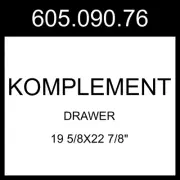 IKEA KOMPLEMENT Drawer Gray-beige 19 5/8x22 7/8" 605.090.76