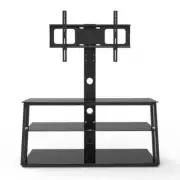 Tidoin TV Mounts + TV Stand 50" x 41.3" 3-Tier Shelf Adjustable Angle Black