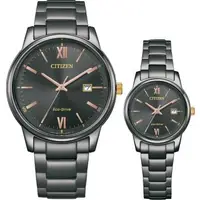 在飛比找森森購物網優惠-CITIZEN 星辰 光動能情侶手錶 對錶-黑 BM6976