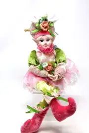 Cynthia Rowley Easter Elf Fairy Bunny Shelf Sitter Doll 15" Spring Tabletop Deco