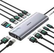 Versatile Triple Display USB-C Hub with 100W Power Delivery & Audio Support