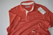 Tommy Bahama Polo Shirt Paradiso Cove Performance Ember Orange SS New Medium M