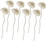 HAMPPLIES 8Pcs Essential Oil Rattan Sticks for Aroma Diffuser Natural Flower Shaped Fragrance Replacement Sticks Aromatherapy Accessories for Home Decor and Relaxation
