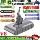 9500mAh for Dyson V8 Battery V8 Animal SV10 Absolute Motorhead Fluffy / Filters