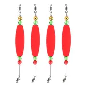Fishing Floats Rigs 8.3 Inch, 4 Pack Olive Fishing Bobber, Red
