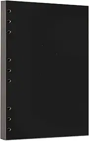 Zelten 1 Pack B5 9 Hole 30 Sheets/60 Pages Black Cardstock Loose Leaf Punched Paper Refills Paper for Binder Personal Organizer Diary Notebook Refillable Planner