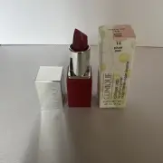 Clinique Pop Lip Colour + Primer Lipstick 14 Plum Pop New In Box