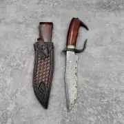 Damascus Steel Bowie Knife Blade Tactical Fighting Combat Survival Bush Hunting